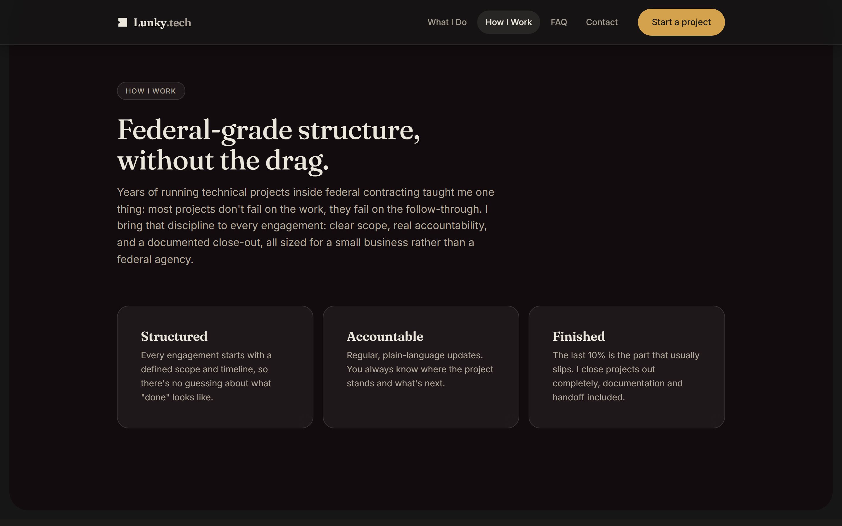 Lunky.tech — process